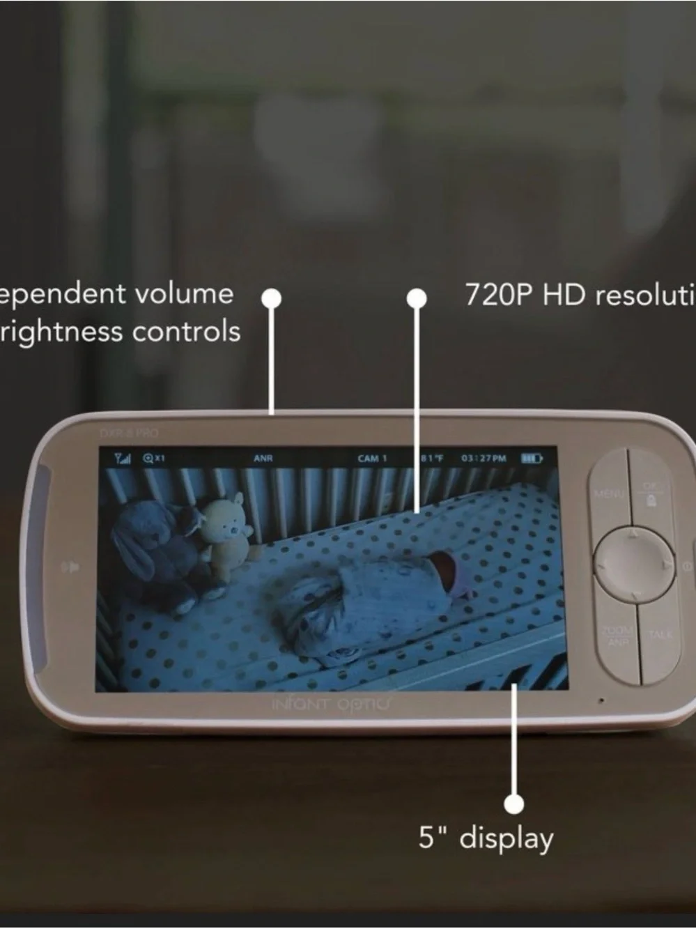 Infant Optics DXR-8 Video Baby Monitor - White and Beige